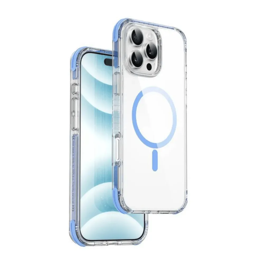 Capa celular WiWu HYBRID ULTRA IP16 6.9 PRO MAX MAGSAFE Azul transparente