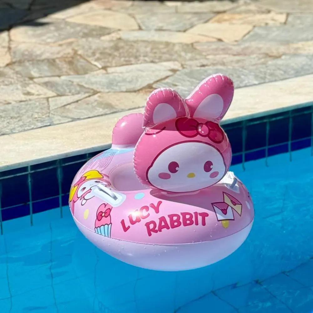 Bóia Infantil com assento fralda - Coelhinho Rosa